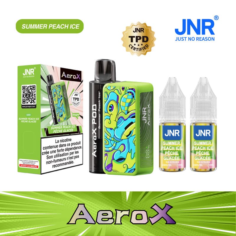 JNR SUMMER PEACH ICE 32000 PUFFS - AEROX JNR
