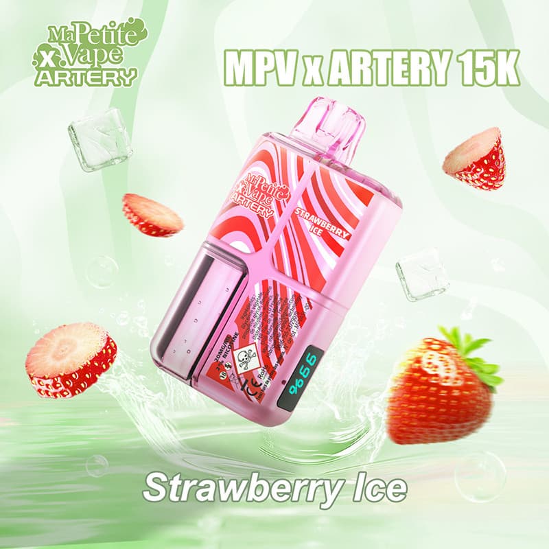 STRAWBERRY ICE 15000 PUFFS - MA PETITE VAPE X ARTERY