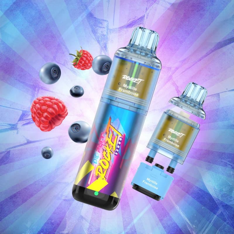 BIG PUFF ROCKET MYRTILLE FRAMBOISE 32000 PUFFS - BIG PUFF ROCKET
