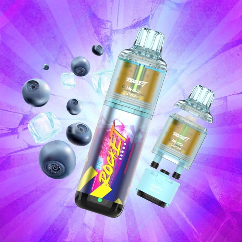 BIG PUFF ROCKET MYRTILLE GLACÉE 32000 PUFFS - BIG PUFF ROCKET