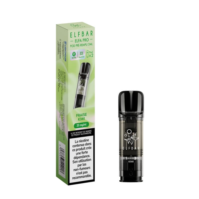 ELFA ELFBAR CARTOUCHE FRAISE KIWI / 2PCS ELFA PRO ELFBAR