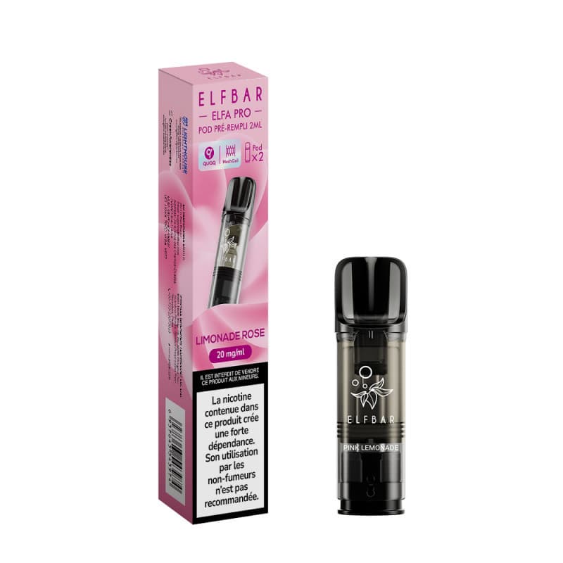 ELFA ELFBAR CARTOUCHE LIMONADE ROSE / 2PCS ELFA PRO ELFBAR
