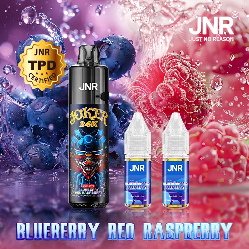 JOKER JNR BLUEBERRY RED RASPBERRY 24000 PUFFS - JOKER JNR