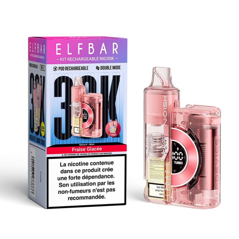 NIO30K BY ELFBAR FRAISE GLACÉE 30000 PUFFS - NIO30K ELFBAR