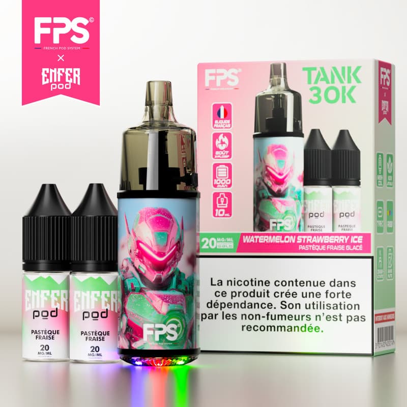 TANK 30K FPS WATERMELON STRAWBERRY ICE ENFER POD - TANK 30K FPS