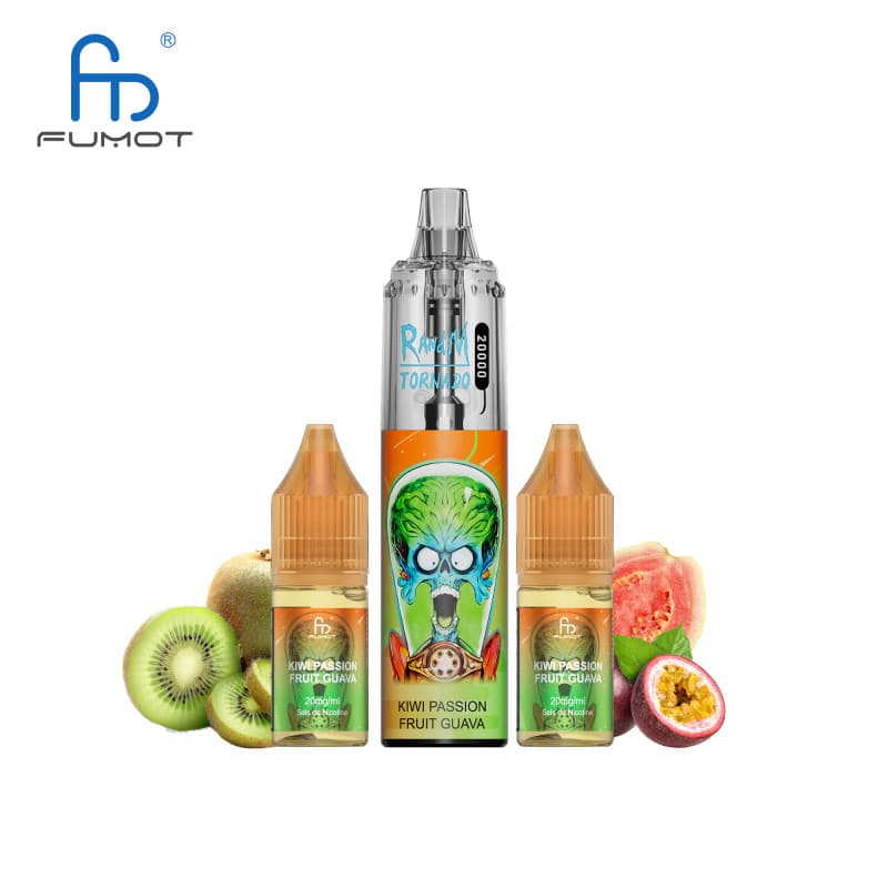 TORNADO RANDM FUMOT KIWI PASSION FRUIT GUAYA 20000 PUFFS TORNADO - RANDM FUMOT