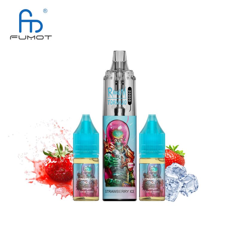 TORNADO RANDM FUMOT STRAWBERRY ICE 20000 PUFFS TORNADO - RANDM FUMOT